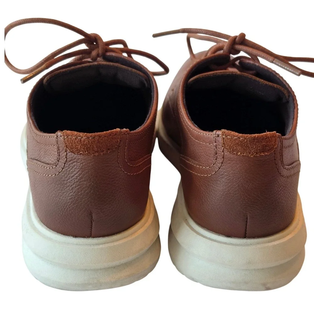 Cole Haan Grand+ Modern Craft Brown Leather Derby Shoes Mens 8M C36935